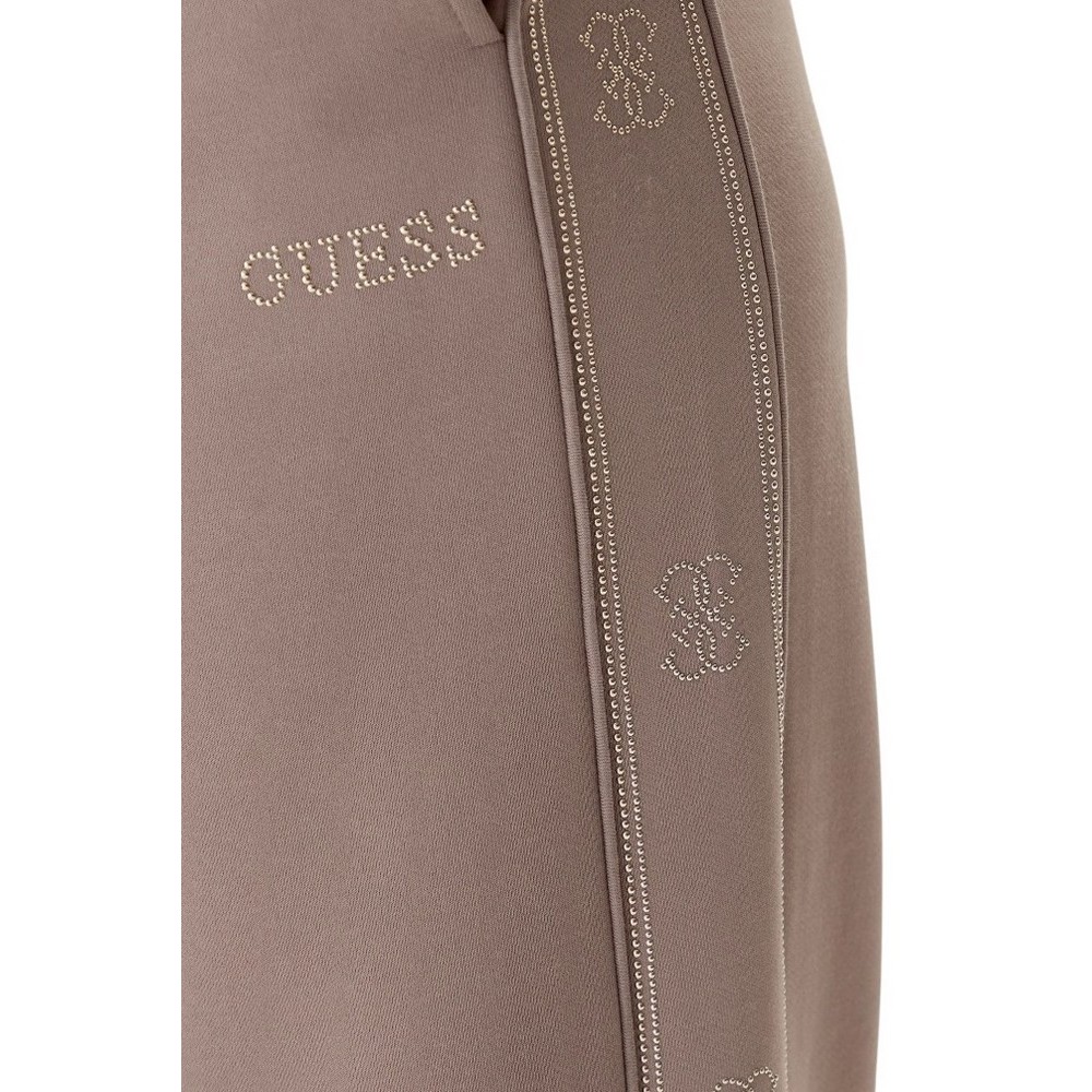 GUESS OCTAVIA WIDE LEG PANTS ΠΑΝΤΕΛΟΝΙ ΦΟΡΜΑ ΓΥΝΑΙΚΕΙΟ BEIGE