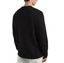 HUGO BOSS NEVALON JERSEY T-SHIRT ΜΠΛΟΥΖΑ ΜΑΚΡΥΜΑΝΙΚΗ ΑΝΔΡΙΚΗ BLACK