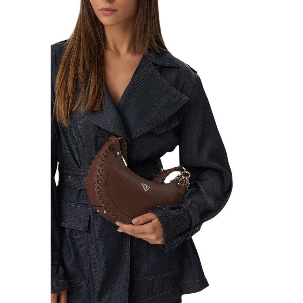 GUESS PETRA HOBO SHOULDER BAG ΤΣΑΝΤΑ ΓΥΝΑΙΚΕΙΑ LATTE