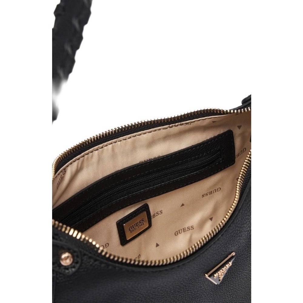 GUESS PETRA HOBO SHOULDER BAG ΤΣΑΝΤΑ ΓΥΝΑΙΚΕΙΑ BLACK