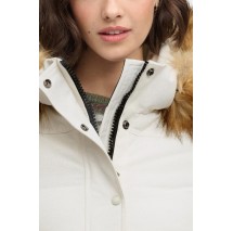 SUPERDRY EVEREST HOODED BOMBER JKT ΜΠΟΥΦΑΝ ΓΥΝΑΙΚΕΙΟ OFF WHITE
