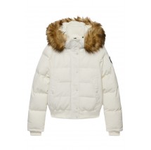SUPERDRY EVEREST HOODED BOMBER JKT ΜΠΟΥΦΑΝ ΓΥΝΑΙΚΕΙΟ OFF WHITE