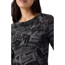 LEVIS GR ESSENTIAL BABY ΜΠΛΟΥΖΑ ΜΑΚΡΥΜΑΝΙΚΗ ΓΥΝΑΙΚΕΙΑ BLACK/GREY