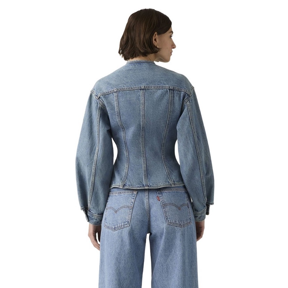 LEVIS SCULPTED TRUCKER WORN IN ΤΖΙΝ ΜΠΟΥΦΑΝ ΓΥΝΑΙΚΕΙΟ MED INDIGO