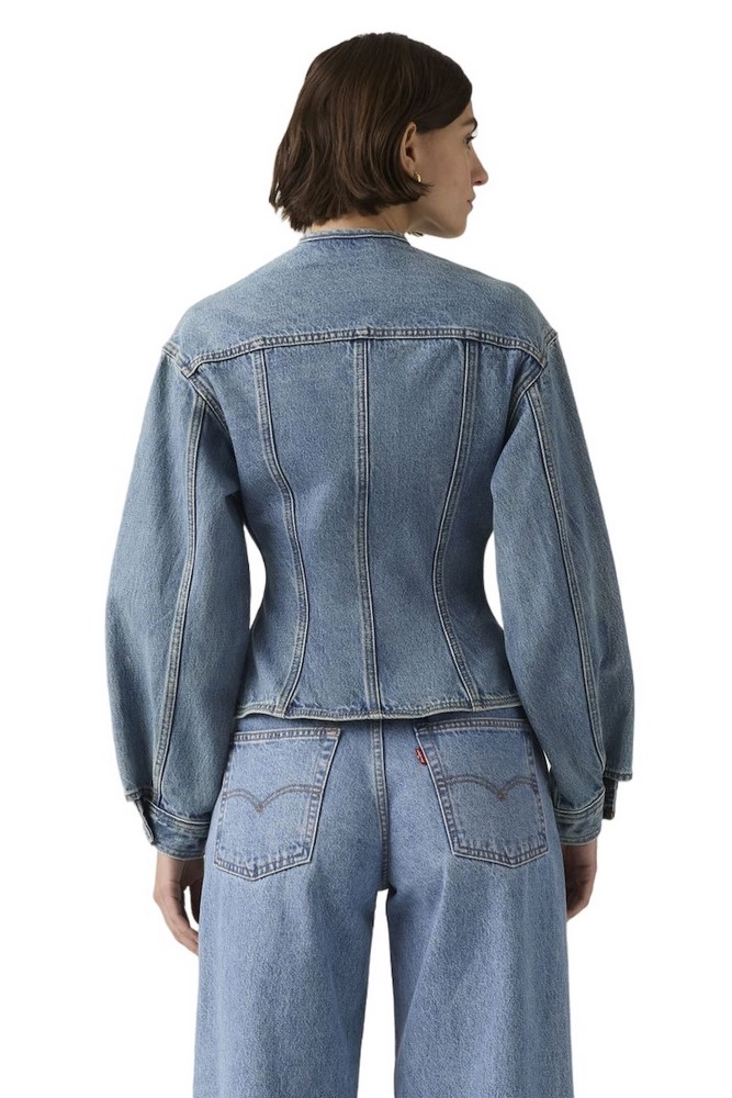 LEVIS SCULPTED TRUCKER WORN IN ΤΖΙΝ ΜΠΟΥΦΑΝ ΓΥΝΑΙΚΕΙΟ MED INDIGO