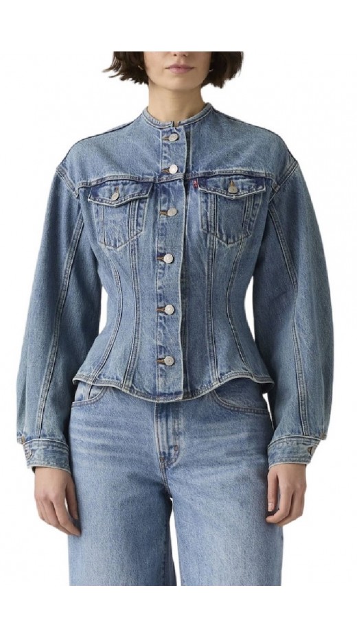 LEVIS SCULPTED TRUCKER WORN IN ΤΖΙΝ ΜΠΟΥΦΑΝ ΓΥΝΑΙΚΕΙΟ MED INDIGO