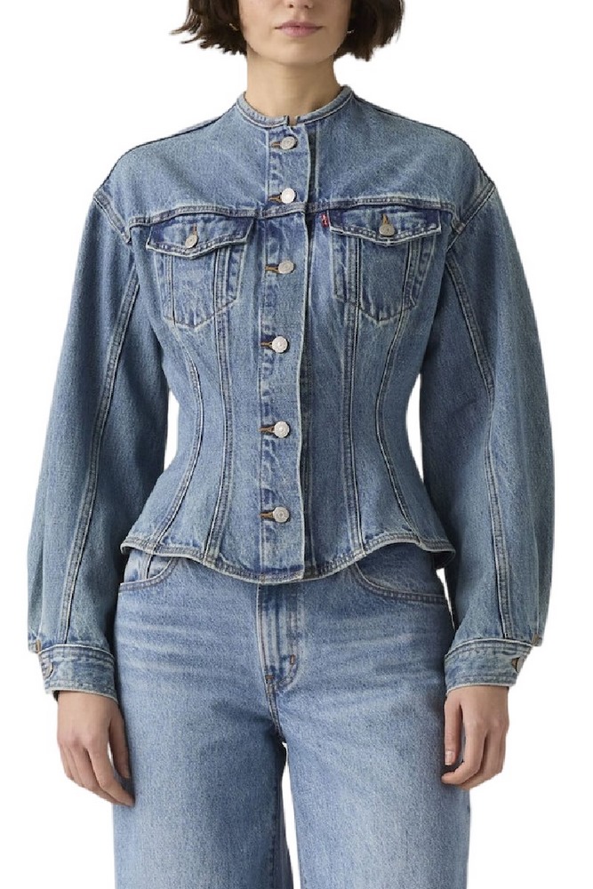 LEVIS SCULPTED TRUCKER WORN IN ΤΖΙΝ ΜΠΟΥΦΑΝ ΓΥΝΑΙΚΕΙΟ MED INDIGO