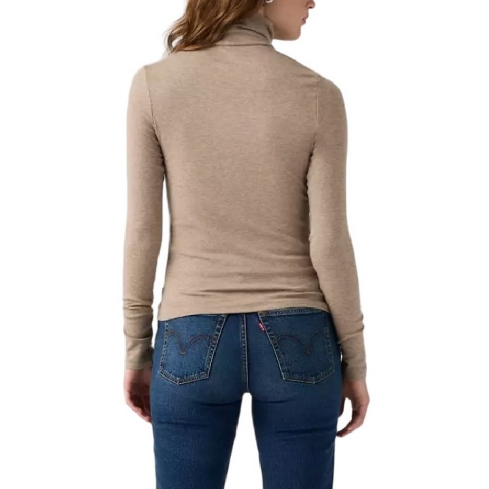 LEVIS SHEER LAYERING TURTLENECK ΜΠΛΟΥΖΑ ΜΑΚΡΥΜΑΝΙΚΗ ΓΥΝΑΙΚΕΙΑ MOCHA