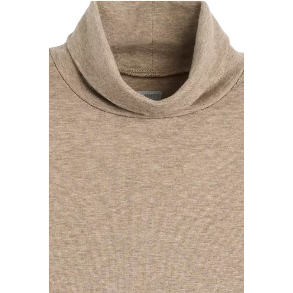 LEVIS SHEER LAYERING TURTLENECK ΜΠΛΟΥΖΑ ΜΑΚΡΥΜΑΝΙΚΗ ΓΥΝΑΙΚΕΙΑ MOCHA