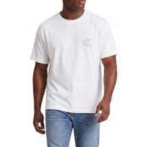 CALVIN KLEIN JEANS 30S JERSEY EASY MONOGRAM PUFF T-SHIRT ΜΠΛΟΥΖΑ ΑΝΔΡΙΚΗ BRIGHT WHITE