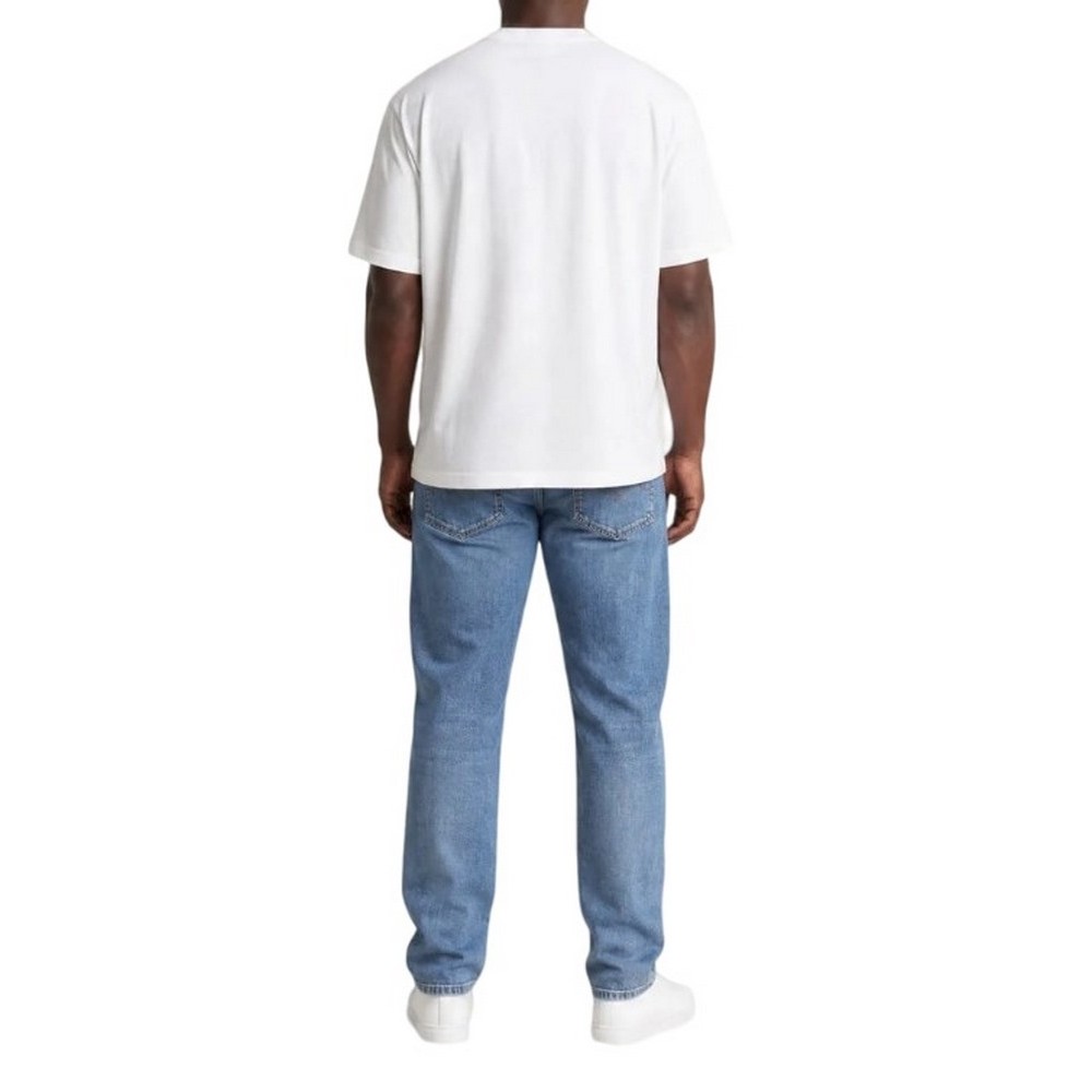 CALVIN KLEIN JEANS 30S JERSEY EASY MONOGRAM PUFF T-SHIRT ΜΠΛΟΥΖΑ ΑΝΔΡΙΚΗ BRIGHT WHITE