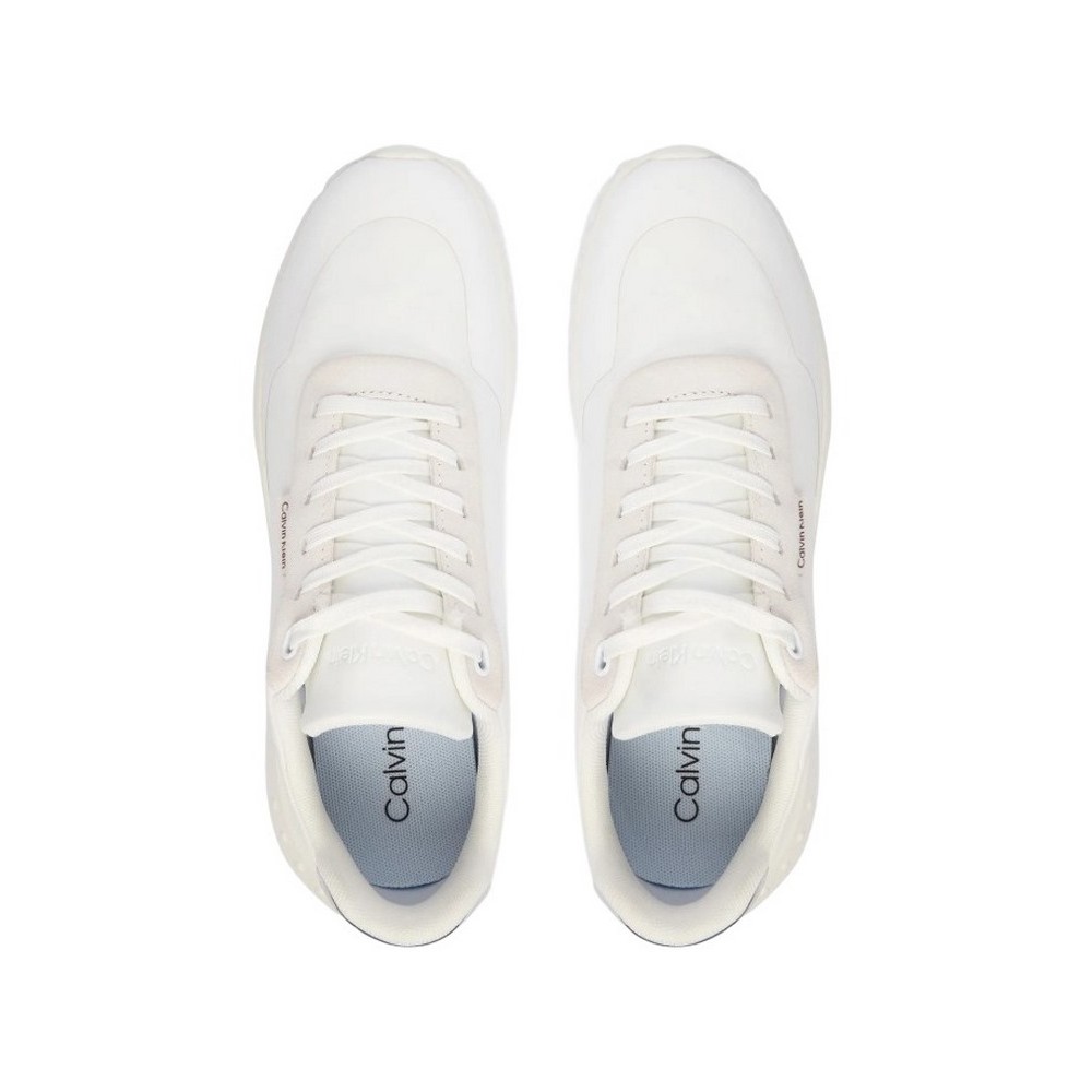 CALVIN KLEIN EVA RUNNER LACE UP MAT MIX ΠΑΠΟΥΤΣΙ ΓΥΝΑΙΚΕΙΟ WHITE/SILVER