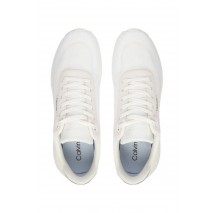 CALVIN KLEIN EVA RUNNER LACE UP MAT MIX ΠΑΠΟΥΤΣΙ ΓΥΝΑΙΚΕΙΟ WHITE/SILVER