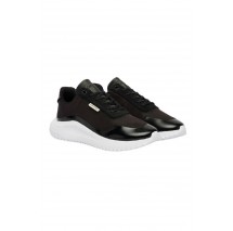 CALVIN KLEIN EVA RUNNER LACE UP MAT MIX ΠΑΠΟΥΤΣΙ ΓΥΝΑΙΚΕΙΟ BLACK