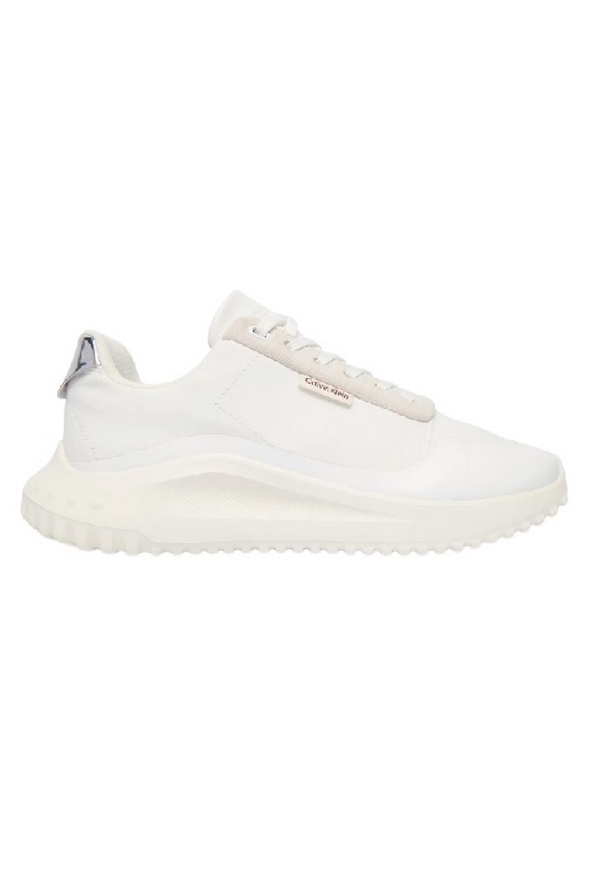 CALVIN KLEIN EVA RUNNER LACE UP MAT MIX ΠΑΠΟΥΤΣΙ ΓΥΝΑΙΚΕΙΟ WHITE/SILVER