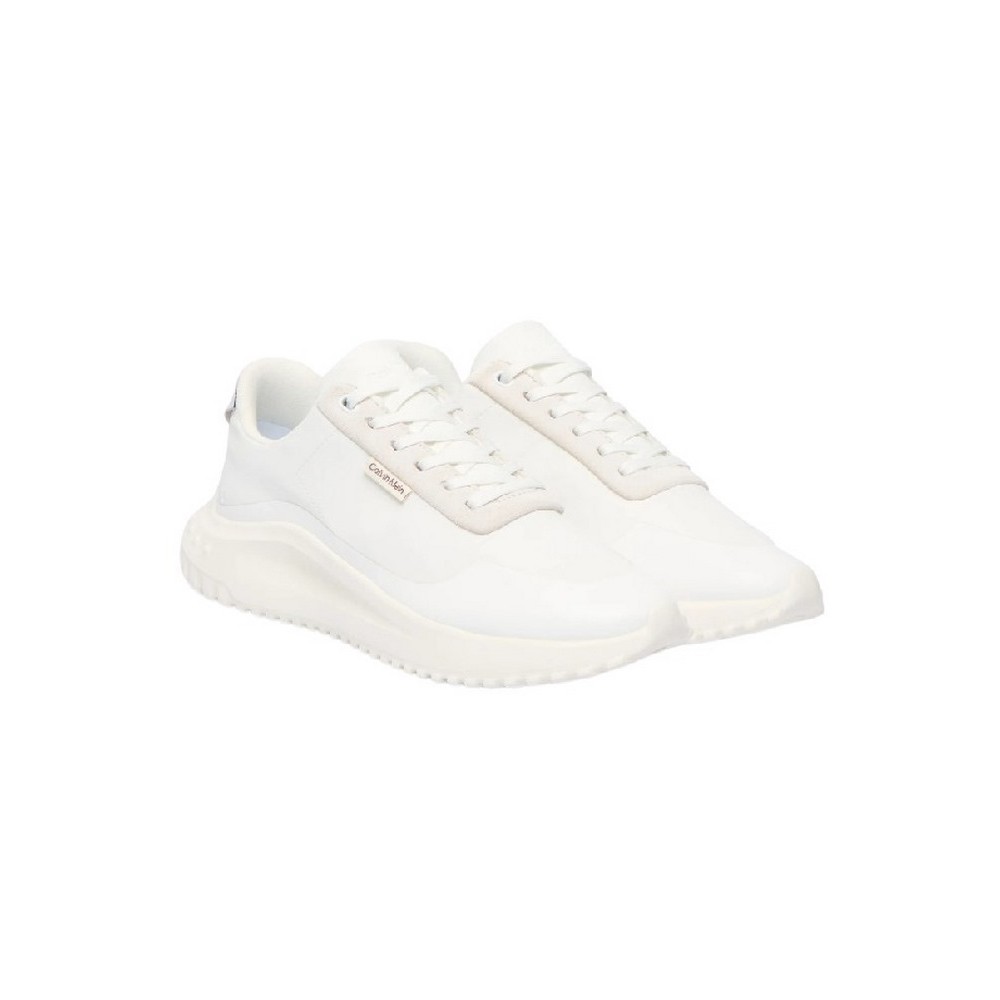 CALVIN KLEIN EVA RUNNER LACE UP MAT MIX ΠΑΠΟΥΤΣΙ ΓΥΝΑΙΚΕΙΟ WHITE/SILVER