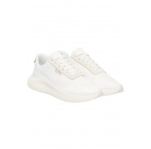 CALVIN KLEIN EVA RUNNER LACE UP MAT MIX ΠΑΠΟΥΤΣΙ ΓΥΝΑΙΚΕΙΟ WHITE/SILVER