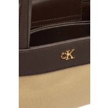 CALVIN KLEIN CANVAS MINI TOTE CROSSBODY ΤΣΑΝΤΑ ΓΥΝΑΙΚΕΙΑ KHAKI