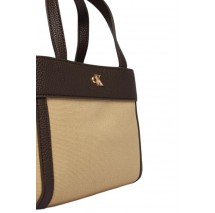 CALVIN KLEIN CANVAS MINI TOTE CROSSBODY ΤΣΑΝΤΑ ΓΥΝΑΙΚΕΙΑ KHAKI