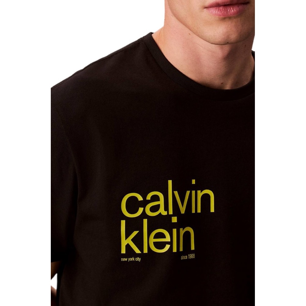 CALVIN KLEIN JEANS 20S IO CALVIN KLEIN CIRC GRAP T-SHIRT ΜΠΛΟΥΖΑ ΑΝΔΡΙΚΗ BLACK