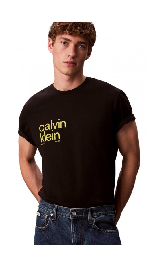 CALVIN KLEIN JEANS 20S IO CALVIN KLEIN CIRC GRAP T-SHIRT ΜΠΛΟΥΖΑ ΑΝΔΡΙΚΗ BLACK