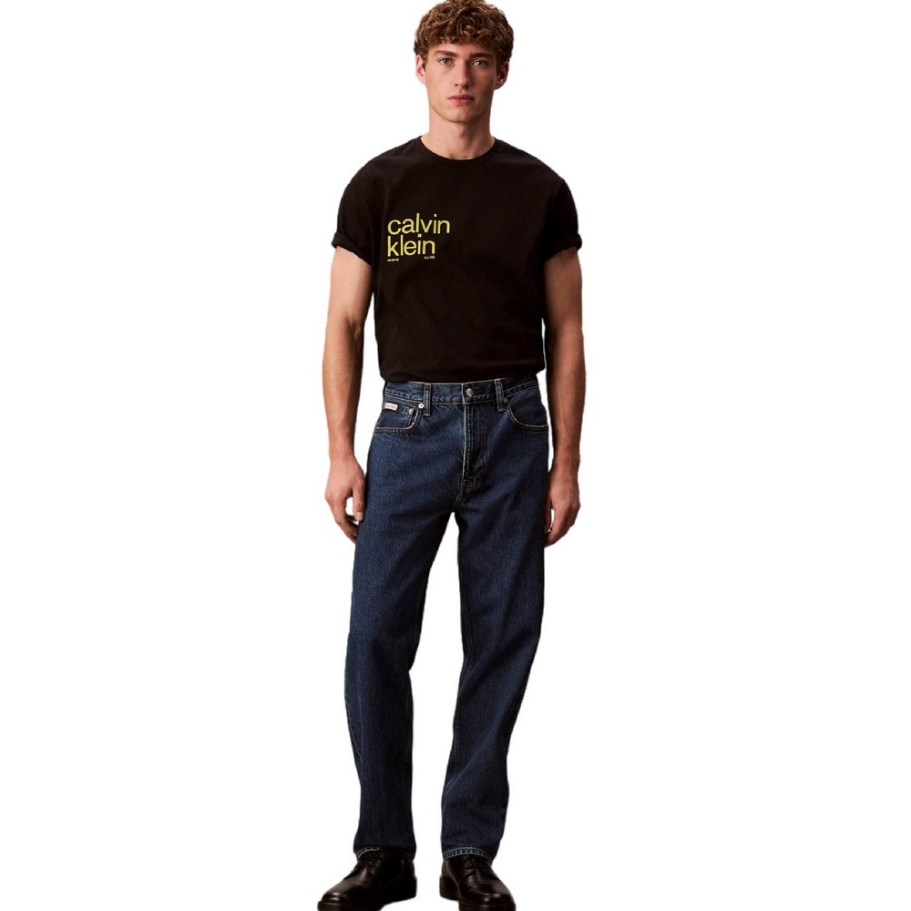 CALVIN KLEIN JEANS 20S IO CALVIN KLEIN CIRC GRAP T-SHIRT ΜΠΛΟΥΖΑ ΑΝΔΡΙΚΗ BLACK
