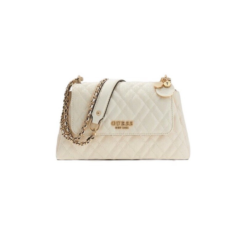 GUESS ISEMAY CONVERTIBLE XBODY FLAP ΤΣΑΝΤΑ ΓΥΝΑΙΚΕΙΑ OFF WHITE
