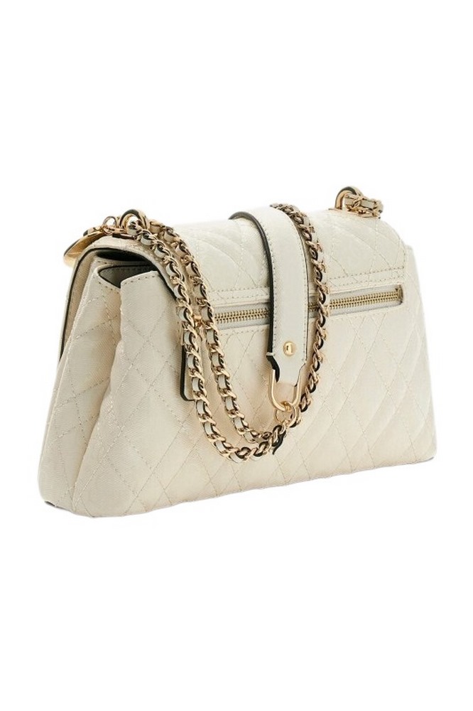 GUESS ISEMAY CONVERTIBLE XBODY FLAP ΤΣΑΝΤΑ ΓΥΝΑΙΚΕΙΑ OFF WHITE
