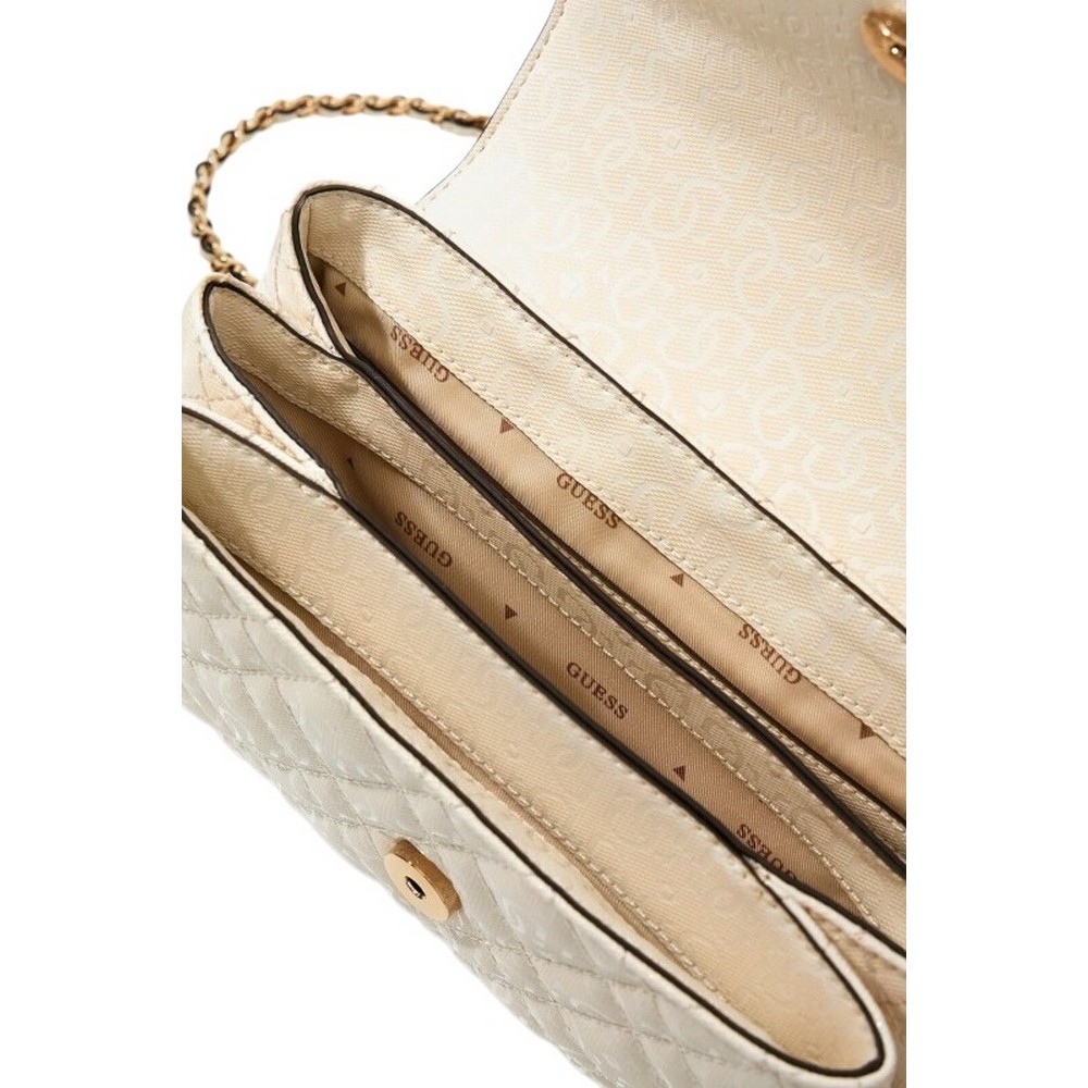 GUESS ISEMAY CONVERTIBLE XBODY FLAP ΤΣΑΝΤΑ ΓΥΝΑΙΚΕΙΑ OFF WHITE