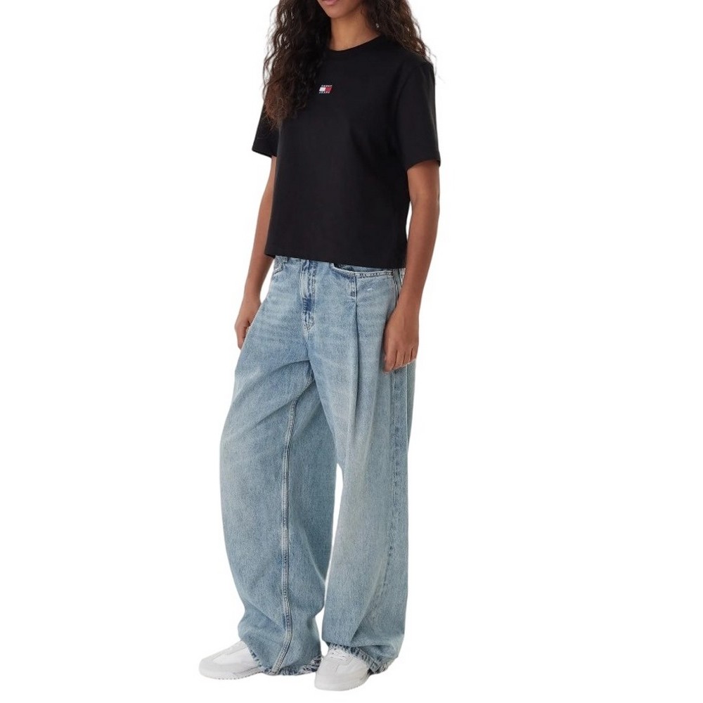 TOMMY JEANS BXY BADGE TEE EXT T-SHIRT ΜΠΛΟΥΖΑ ΓΥΝΑΙΚΕΙΑ BLACK