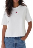 TOMMY JEANS BXY BADGE TEE EXT T-SHIRT ΜΠΛΟΥΖΑ ΓΥΝΑΙΚΕΙΑ ECRU