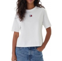 TOMMY JEANS BXY BADGE TEE EXT T-SHIRT ΜΠΛΟΥΖΑ ΓΥΝΑΙΚΕΙΑ ECRU