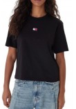 TOMMY JEANS BXY BADGE TEE EXT T-SHIRT ΜΠΛΟΥΖΑ ΓΥΝΑΙΚΕΙΑ BLACK