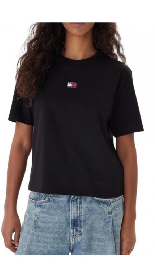 TOMMY JEANS BXY BADGE TEE EXT T-SHIRT ΜΠΛΟΥΖΑ ΓΥΝΑΙΚΕΙΑ BLACK