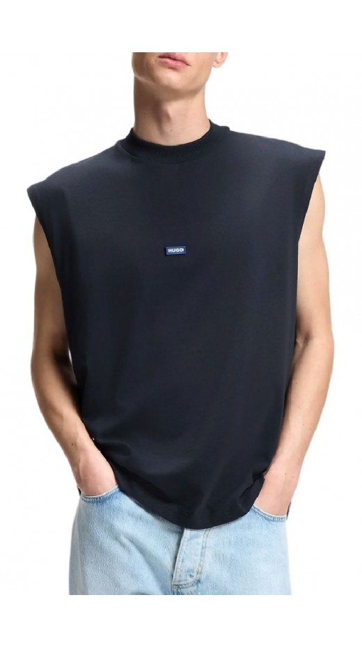 HUGO BOSS JERSEY NAVERTZ T-SHIRT ΜΠΛΟΥΖΑ ΑΝΔΡΙΚΗ NAVY