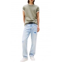 TOMMY JEANS  REG BLUR SCRIPT BACK TEE T-SHIRT ΜΠΛΟΥΖΑ ΑΝΔΡΙΚΗ KHAKI