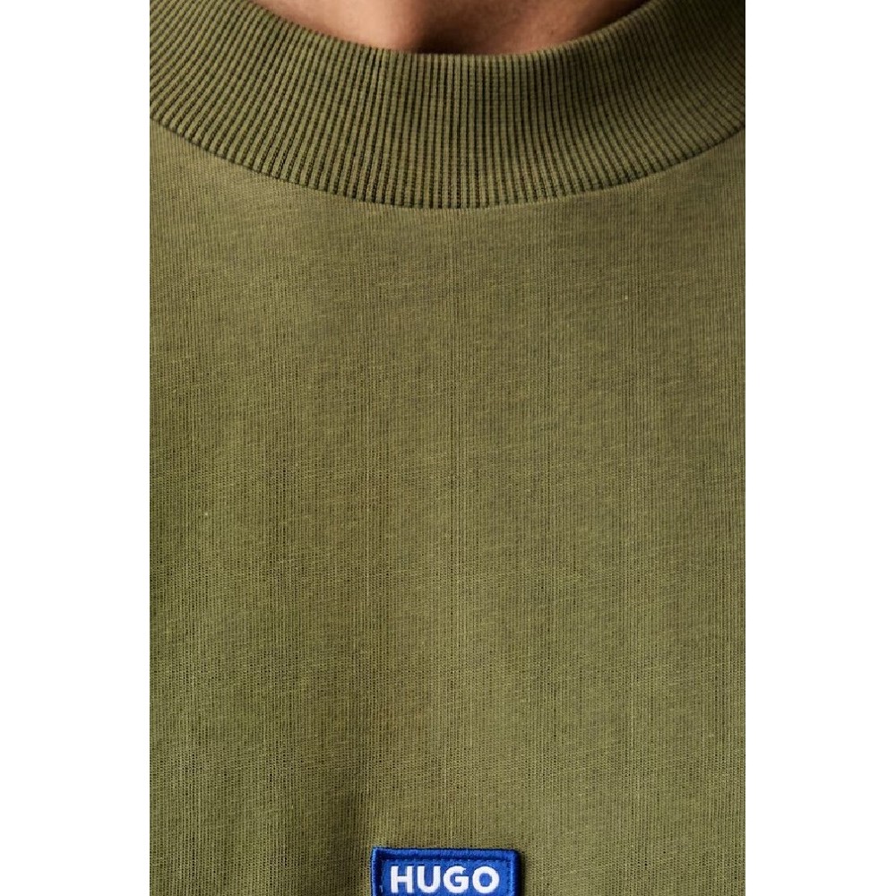 HUGO BOSS NIEROS JERSEY T-SHIRT ΜΠΛΟΥΖΑ ΑΝΔΡΙΚΗ MILITARY GREEN