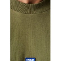 HUGO BOSS NIEROS JERSEY T-SHIRT ΜΠΛΟΥΖΑ ΑΝΔΡΙΚΗ MILITARY GREEN