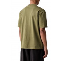 HUGO BOSS NIEROS JERSEY T-SHIRT ΜΠΛΟΥΖΑ ΑΝΔΡΙΚΗ MILITARY GREEN