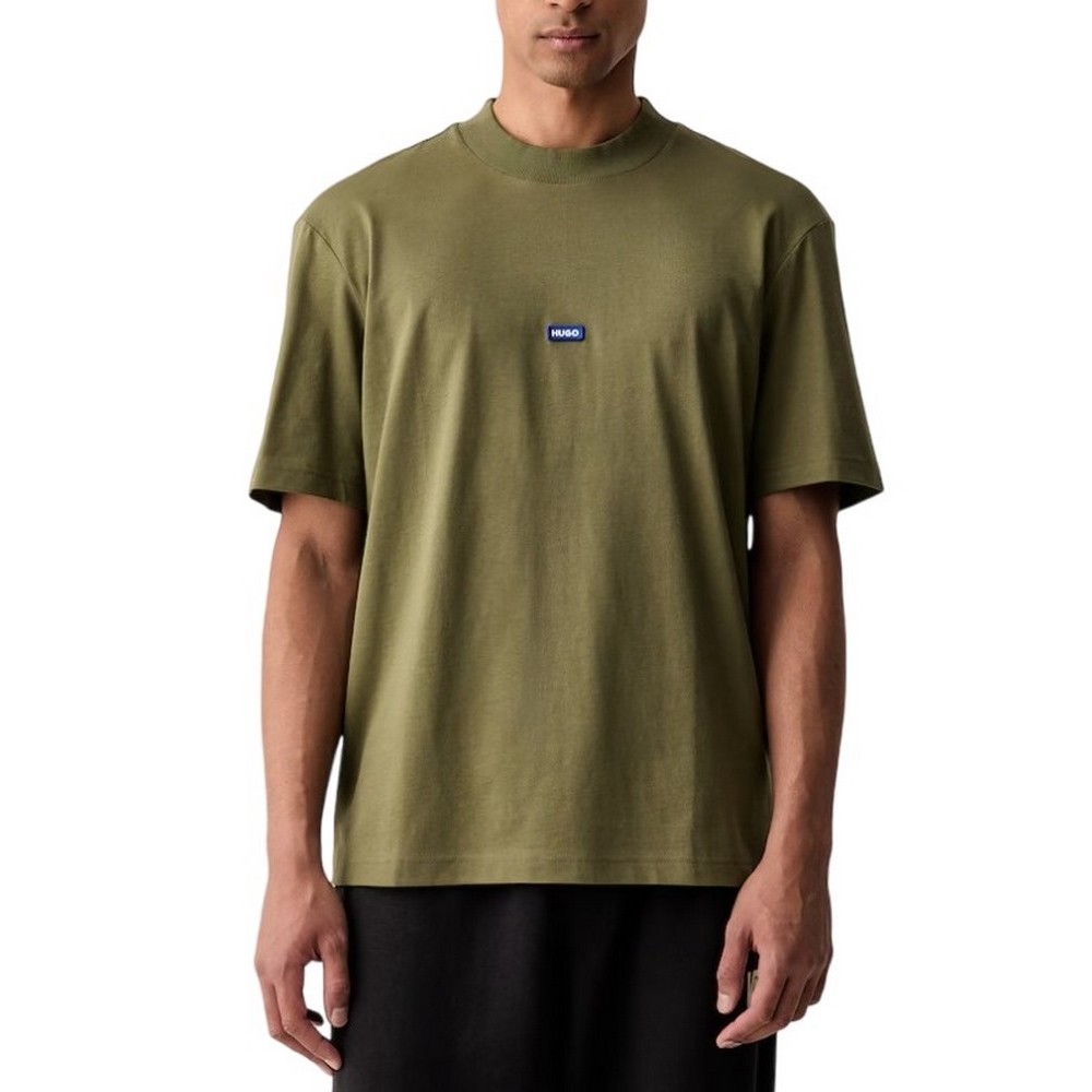 HUGO BOSS NIEROS JERSEY T-SHIRT ΜΠΛΟΥΖΑ ΑΝΔΡΙΚΗ MILITARY GREEN