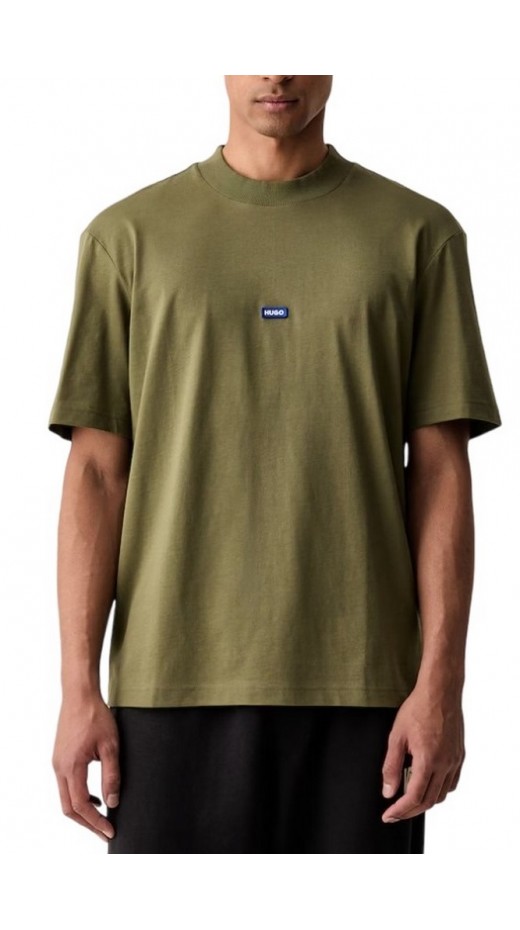 HUGO BOSS NIEROS JERSEY T-SHIRT ΜΠΛΟΥΖΑ ΑΝΔΡΙΚΗ MILITARY GREEN