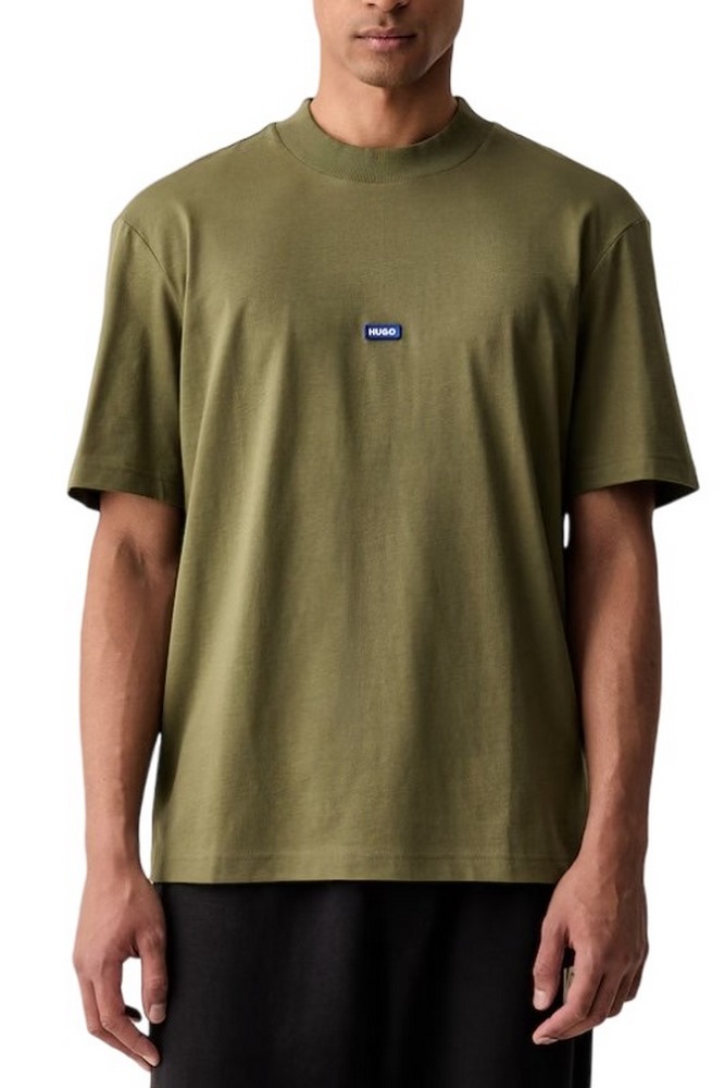 HUGO BOSS NIEROS JERSEY T-SHIRT ΜΠΛΟΥΖΑ ΑΝΔΡΙΚΗ MILITARY GREEN