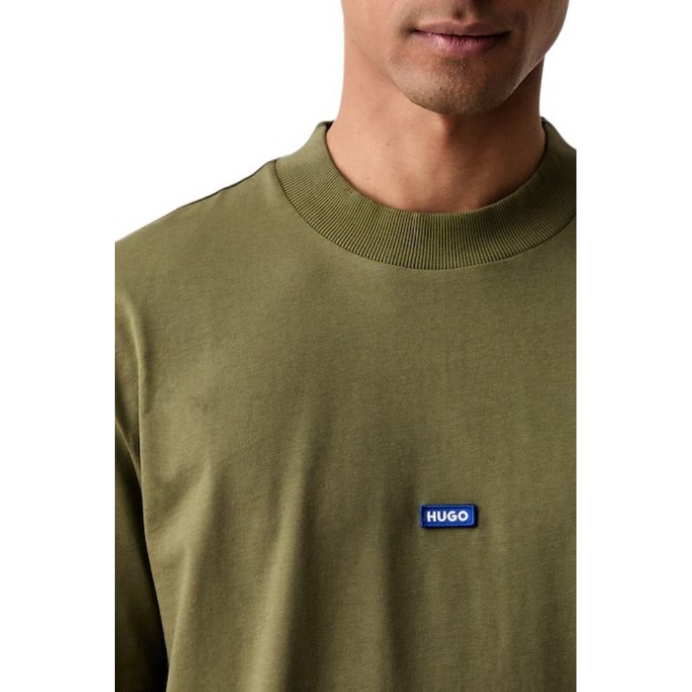HUGO BOSS NIEROS JERSEY T-SHIRT ΜΠΛΟΥΖΑ ΑΝΔΡΙΚΗ MILITARY GREEN