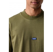 HUGO BOSS NIEROS JERSEY T-SHIRT ΜΠΛΟΥΖΑ ΑΝΔΡΙΚΗ MILITARY GREEN