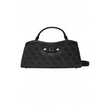 GUESS LINDSEY SMALL 2 COMP SATCHEL ΤΣΑΝΤΑ ΓΥΝΑΙΚΕΙΑ DARK GREY