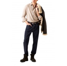 GUESS LS FLANNEL TWILL SHIRT ΠΟΥΚΑΜΙΣΟ ΑΝΔΡΙΚΟ BEIGE