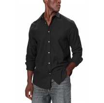 GUESS LS FLANNEL TWILL SHIRT ΠΟΥΚΑΜΙΣΟ ΑΝΔΡΙΚΟ BLACK