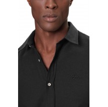 GUESS LS FLANNEL TWILL SHIRT ΠΟΥΚΑΜΙΣΟ ΑΝΔΡΙΚΟ BLACK