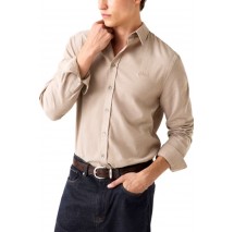 GUESS LS FLANNEL TWILL SHIRT ΠΟΥΚΑΜΙΣΟ ΑΝΔΡΙΚΟ BEIGE