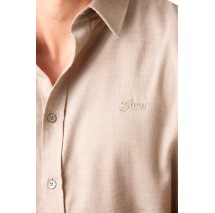 GUESS LS FLANNEL TWILL SHIRT ΠΟΥΚΑΜΙΣΟ ΑΝΔΡΙΚΟ BEIGE